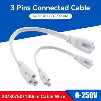 JETTING 3-контактный гибкий провод для светодиодных ламп T4 T5 T8