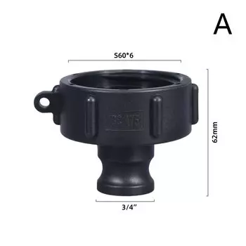 JETTING Адаптер для бака IBC черный пластик