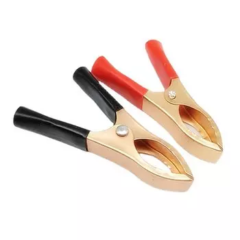 2 шт., 30 А, красный + черный крокодил, автомобильный караван, фургон, зажимы для тестовых проводов аккумулятора, лучшая, зажимы типа «крокодил», разъем питания