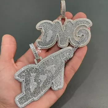 JEWE цепочка с буквами на заказ, очаровательное ожерелье со льдом S925 VVS D, изумрудный багет, муассанит, подвеска с бриллиантом и именем