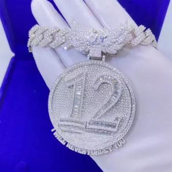 JEWE индивидуальный 3d логотип кулон Рип ювелирные изделия Персонализированная Сумочка бриллиант талисман хип-хоп Серебряная цепочка рэпера