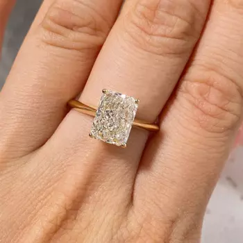 Эксклюзивное дизайнерское классическое кольцо из 14-каратного золота с муассанитом и ростом в лаборатории с бриллиантом, простое обручальное кольцо для женщин