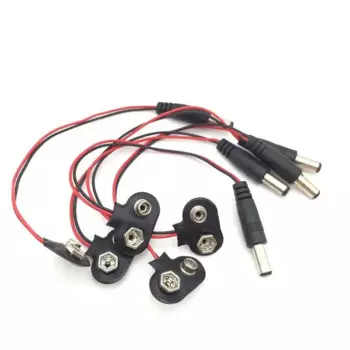 Экспериментальный кабель питания с защелкой для аккумулятора 9 В и штекерным разъемом 9 В постоянного тока, адаптер для аккумулятора для Arduino Uno R3, фоторазъем