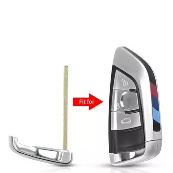 Экстренный ключ KEYYOU для BMW MiNi 3, 5, 6, 7 серии, X5, X6, 5, 7 серии, необработанная вставка, пустая рукоятка ключа, умная рукоятка