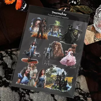 JIANWU 2 листа винтажные растения Железный человек персонаж пейзажный материал коллаж наклейка для домашних животных творческий журнал канцелярские принадлежности для скрапбукинга