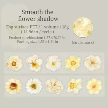 JIANWU 40mm*200cm The First Flower Bud Series Vintage Material Collage Landscaping PET Tape Creative DIY Journal Stationery