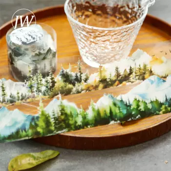 Винтажная лента JIANWU 45 мм, серия горы и леса