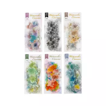 JIANWU акварель холст серии винтажные красочные пятнистый пейзажный материал коллаж наклейка для домашних животных канцелярские принадлежности для журналов «сделай сам»