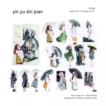 Jianwu Rain Overture Series наклейки для скрапбукинга