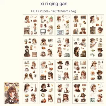 JIANWU трассировка назад время серии винтажный персонаж путешествия пейзажный материал коллаж наклейка для домашних животных книга творческий журнал канцелярские принадлежности