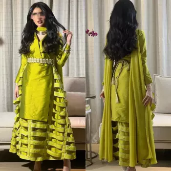 Jiayigong Sparkle изысканный Mesprit модный одинаковый Холтер трапециевидной формы торжественное платье длиной до щиколотки юбки Charmeuse