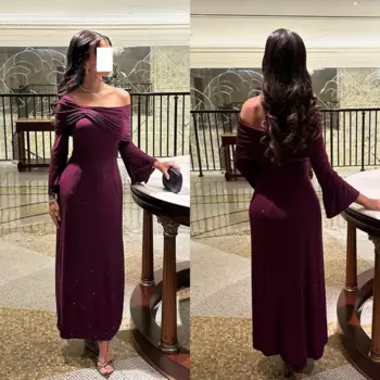 Jiayigong Sparkle Изысканный вечерний трикотаж с блестками и рюшами для вечеринки, трапециевидное платье на одно плечо, платье миди на заказ