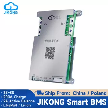 JIKONG BMS 1A 2A Active Balance 3S~8S LifePo4 Система управления аккумулятором 8S 24V 200A с BT CAN RS485 NTC Smart JKBMS