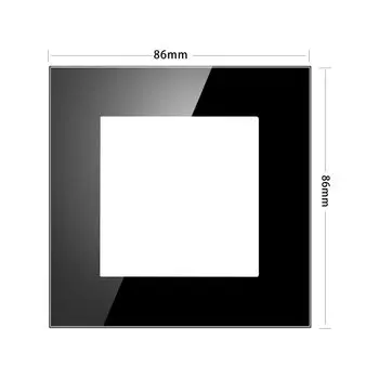 JING HUA JING CHENG настенный модуль 86 мм черный стекло розетка выключатель