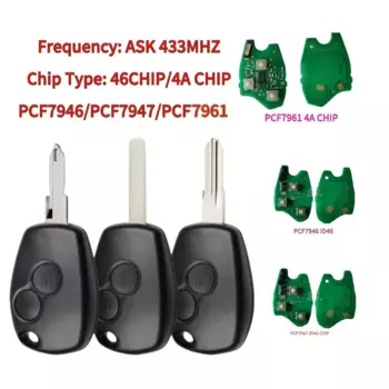 Дистанционный ключ JING XIN PCF7946/pcf7947/4A чип 434 МГц для Renault Trafic Vivaro Primastar Movano, сменный брелок управления без ключа