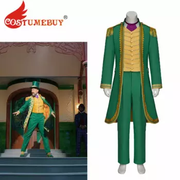 Jingle Jangle A рождественское путешествие Косплей Костюм мужской зеленый костюм куртка жилет брюки головные уборы Рождественский костюм на заказ