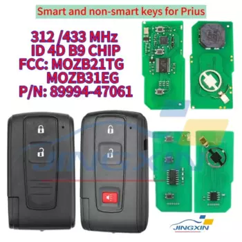 Jingxin B9 CHIP Smart Remote автомобильный ключ FOB 2/3 кнопки ASK 312/433 МГц для Toyota Prius 2004-2009 FCC ID: MOZB31EG или MOZB21TG ключ
