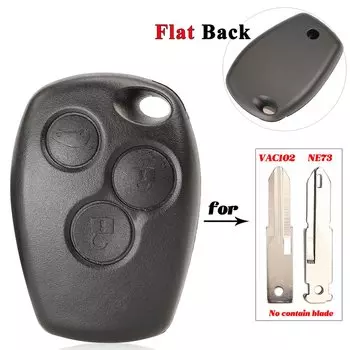 Jingyuqin 10 шт. 2/3 кнопки чехол с дистанционным управлением для Renault Espace Laguna Duster Logan DACIA Sandero Clio Kangoo Nissan без лезвия