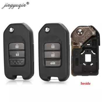 Jingyuqin 10 шт. 2/3 кнопки дистанционного ключа чехол для оригинальной Honda Civic Accord City CR-V Jazz XR-V Vezel HR-V FRV Fob крышка