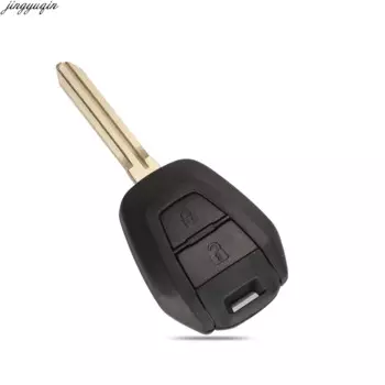 Jingyuqin 10 шт., 2 кнопки, чехол для ключа зажигания, подходит для Isuzu D-Max TOY43, сменный чехол для ключа с лезвием