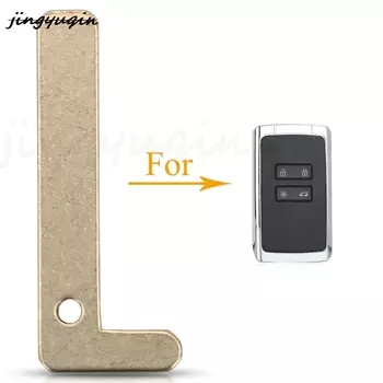 Jingyuqin, 10 шт., дистанционный автомобильный смарт-ключ, аварийная вставка без ключа, необрезанное лезвие, заготовка для Renault Megane 4 Talisman 5 Espace 5 Kadjar