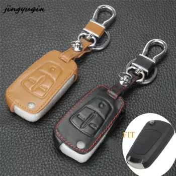 Jingyuqin 10 шт. кожаный чехол для ключа с 3 кнопками для Vauxhall Opel /Astra H /Corsa D /Vectra C /Zafira Chevrolet