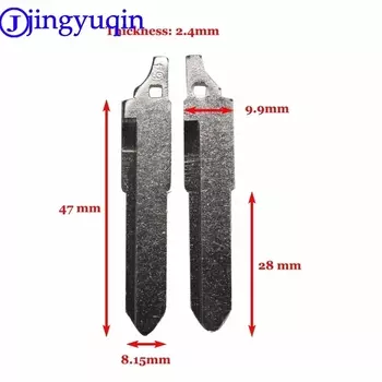Jingyuqin 10 шт./лот, сменный пустой флизелин для автомобиля, складной ключ, заготовка для Mazda 2/3/5/6, сменное необрезанное лезвие
