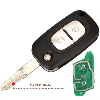 Jingyuqin 10 шт. модифицированный откидной дистанционный ключ 433 МГц ID46 для Renault Duster Clio DACIA 3 Флип-ключ