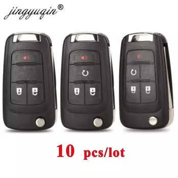 Jingyuqin 10 шт. новый флип-чехол для дистанционного ключа автомобиля для Chevrolet Cruze Epica Lova Camaro Impala 3/4 специальная кнопка HU100 Blade