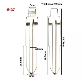 jingyuqin 15 шт./лот # 137 # Заготовка для откидного ключа Meta 92, для Ssangyong Korando New Actyon C200 S170 ACTYON KYRON REXTON Switchblade