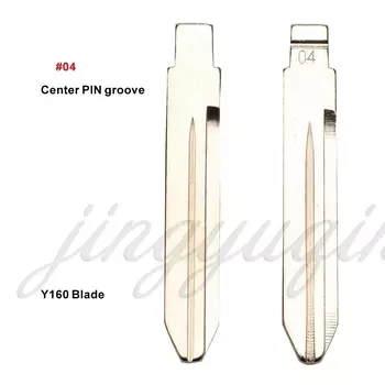 Jingyuqin 15X металлический пустой флип KD полотно дистанционного ключа тип #04 #156 для Chrysler / Jeep / Dodge SIP22 Y160 авто ключ лезвие