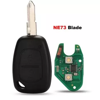 jingyuqin 1 Кнопка автомобилей дистанционного ключа управления для Renault Master Kangoo Clio Twingo VAC102 Лезвие PCF7946 ID46 Чип 433MHZ