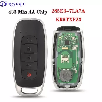 Jingyuqin 285E3-7LA7A умный дистанционный 5-кнопочный автомобильный ключ для Nissan Pathfinder Rogue Kicks 2023 KR5TXPZ3 433 МГц 4A автоматический брелок без ключа
