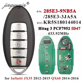 Jingyuqin 285E3-9NB5A 433 МГц ID47 чип Автомобильный пульт дистанционного управления для Infiniti QX60 2014-2016 JX35 2013 2014 KR5S180144014 285E3-3JA5A