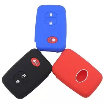 Jingyuqin 2/3/4 кнопки дистанционный Автомобильный ключ, силиконовая задняя крышка для Toyota Camry RAV4 Highlander Land Cruiser Prado Prius, без логотипа