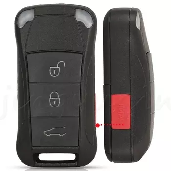 Jingyuqin 2/3/4 кнопки складной умный дистанционный автомобильный брелок 315/433 МГц ID46 чип полусмартный для Porsche Cayenne