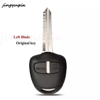 Jingyuqin 2/3 BTN удаленный автомобильный ключ чехол-брелок для Mitsubishi Pajero Sport Outlander Grandis ASX MIT11/MIT8 лезвие с этикеткой