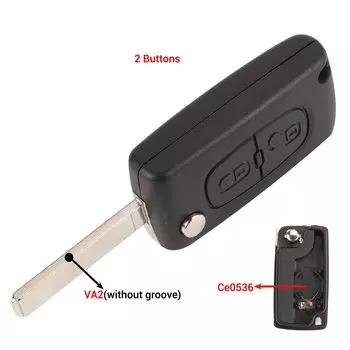 Jingyuqin 2/3 кнопки для Peugeot 207 307 308 407 607 807 для Citroen C2 C3 C4 C5 C6 Чехол с автоматическим дистанционным управлением Va2/Hu83 CE0523 CE0536