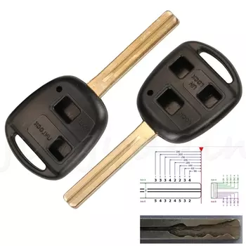 Jingyuqin 2/3 кнопки сменный удаленный автомобильный ключ чехол-брелок для Lexus GS LX ES 250 300 с лезвием TOY40