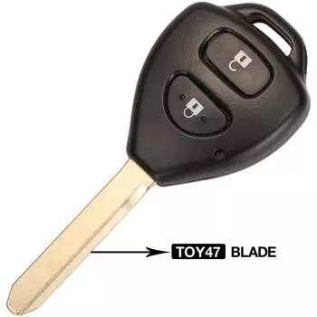 Jingyuqin 2/3 кнопок для Toyota Corolla Camry Auris TOY47 НЕОБРАБОТАННАЯ оболочка ключа транспондера чип ключ новый стиль
