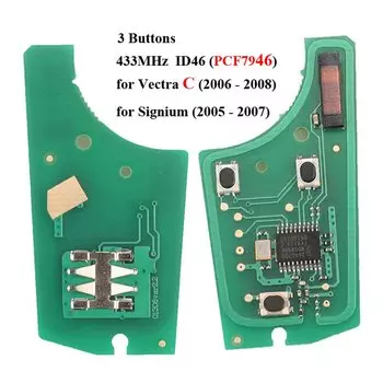 Jingyuqin 2/3B откидной дистанционный ключ от автомобиля 433 МГц PCF7941/7946 для Opel/Vauxhall Astra H 2004-2009 Zafira B 2005-2013 Corsa D Vectra C
