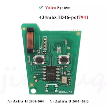 Jingyuqin 2 кнопки 434 МГц ID46 чип pcf7941чип дистанционный Автомобильный ключ печатная плата для Opel Vauxhall Corsa D 2007-2012 Astra H 2004-2009