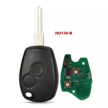 Jingyuqin 2 кнопки дистанционного ключа для Renault Duster модус Клио 3 Twingo DACIA Logan Sandero Kangoo 433 МГц PCF7947 PCF7946 чип