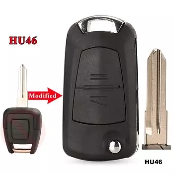 Jingyuqin 2 кнопки модифицированный флип-мульт дистанционного ключа автомобиля для Vauxhall Opel Astra Zafira Vectra Omega HU100/HU46/HU43/YM28 чехол для ключей