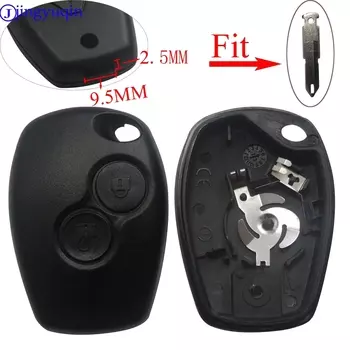 Jingyuqin, 2 кнопки, необрезанное пустое лезвие, сменный чехол для ключей от автомобиля, чехол-брелок для Renault Dacia Modus Clio 3 Twingo Kangoo, чехол для ключа