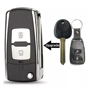 Jingyuqin 2-кнопочный чехол для дистанционного ключа автомобиля для Hyundai Santa FE 2006 Elantra Verna Kia Picanto Cerato Rio V левый лезвие