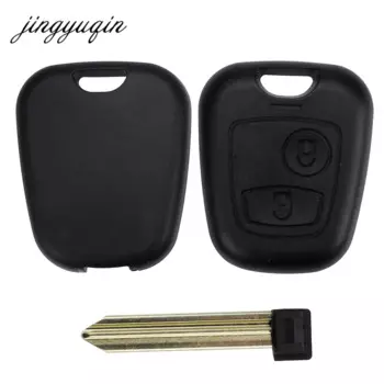 Jingyuqin 2-кнопочный дистанционный ключ, флип-брелок, чехол для автомобильного ключа для Citroen C1 C2 C3 Saxo Xsara Picasso Berlingo, необработанный чехол для автомобильного ключа