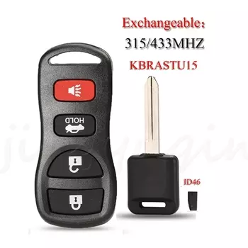 Jingyuqin 315/433 МГц автомобильный дистанционный ключ для Infiniti/Nissan Frontier Murano Armada Pathfinder Versa Altima Maxima Xterra KBRASTU15