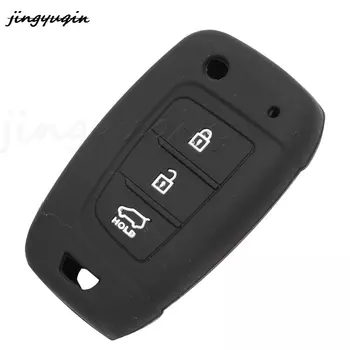 Jingyuqin 3/4BTN чехол для дистанционного ключа автомобиля чехол силиконовый защитный чехол для Hyundai Elantra Solaris 2016 2017 2018 автомобильные аксессуары