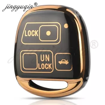 Jingyuqin 3 кнопки чехол из ТПУ с дистанционным управлением для Toyota Avensis Camry Corolla Cruiser RAV4 Prado Previa для Lexus LX LS RX SC